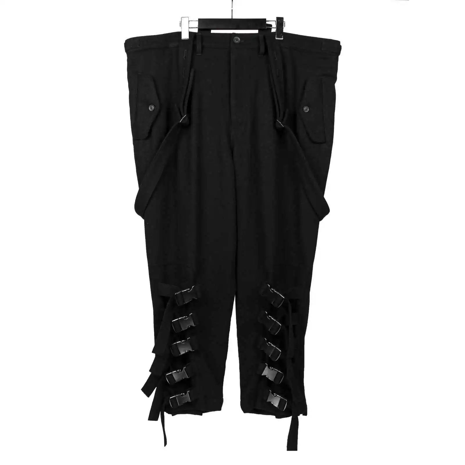 

TOP-YAMAMOTO оригинальный дизайн шерстяные классические брюки мужские прямые свободные толстые повседневные длинные брюки на осень и зиму