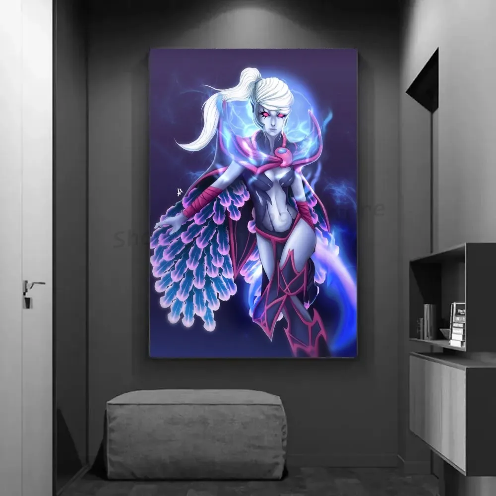 1pc DOTA 2 Anime Poster Self-adhesive Art Waterproof Paper Sticker Coffee House Bar Room Wall Decor images - 6