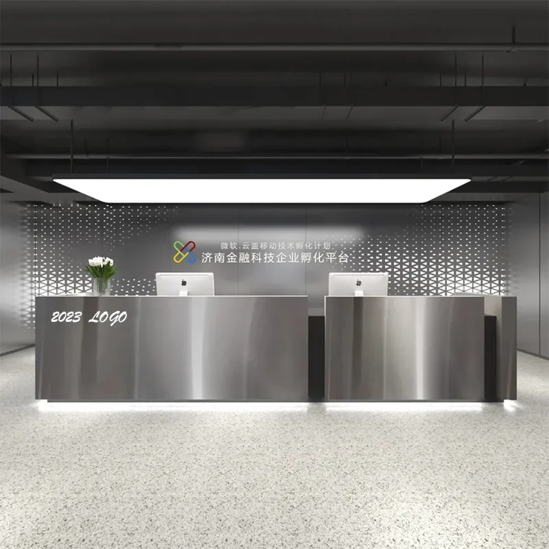 for Simple Modern Front Desk Company Fashion Checkout Counter Clothing Store Bar Beauty Salon Reception Information Desk