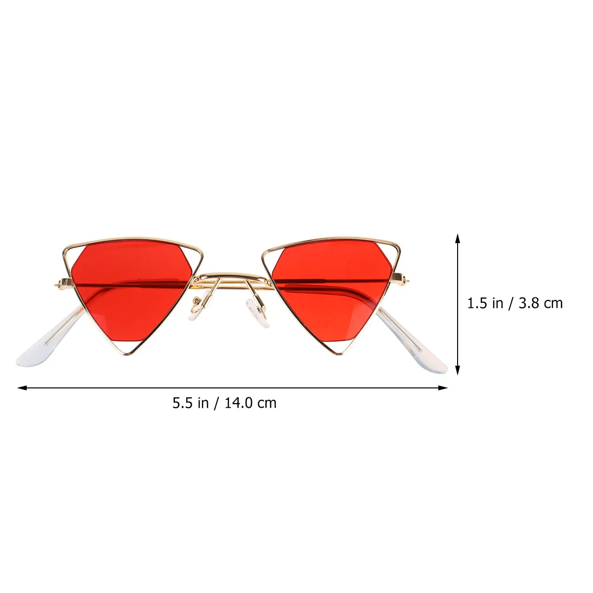 

1Pcs Metal Frame Sunglasses Bright Color Uv-Proof Lightweight Personality Sunglasses for Women Red