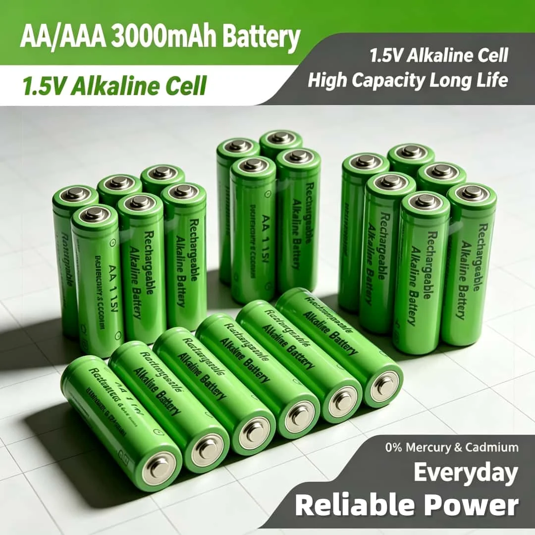 Batterie rechargeable AA AAA 1.5V, 4 à 40 pièces, 3000mWh, 3800mWh, tension constante, pour souris, télécommande, horloge, jouet