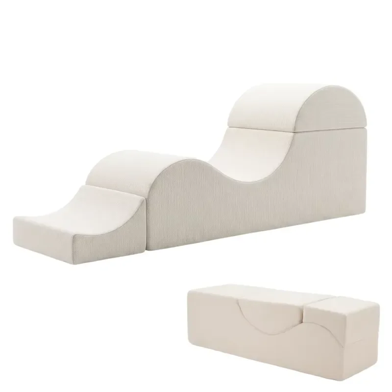Portable Folding Yoga Sofa Soft Foam Floor Seat for Meditation Lounge Stretching Fitness and Family Relaxation Comfortable