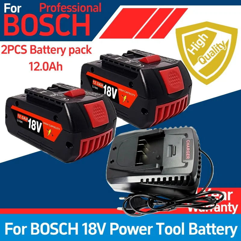 

BAT609 12000mAh 18V Lithium Battery,Replacement for Bosch 18V Cordless Power Tools BAT609G BAT610G BAT611 BAT612 BAT618 BAT618G