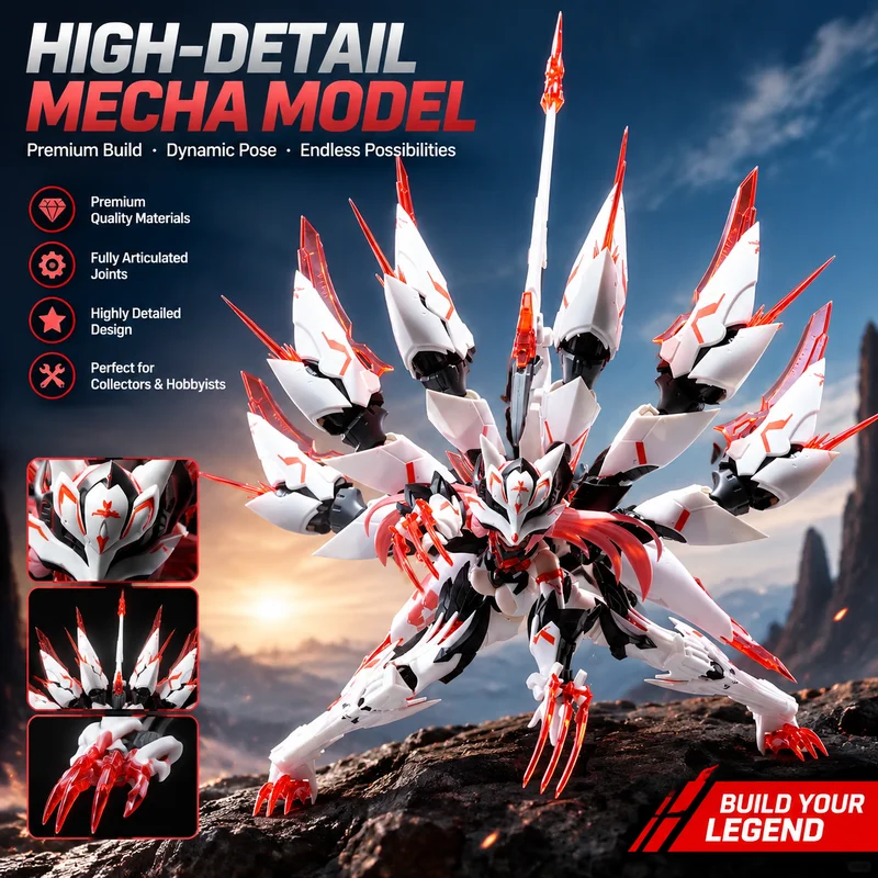 100% Original in Stock OSKILL X Eastern Model A.T.K.Girl Endless Night Series Nine-Tailed Fox Daji Deluxe Edition Model Toys