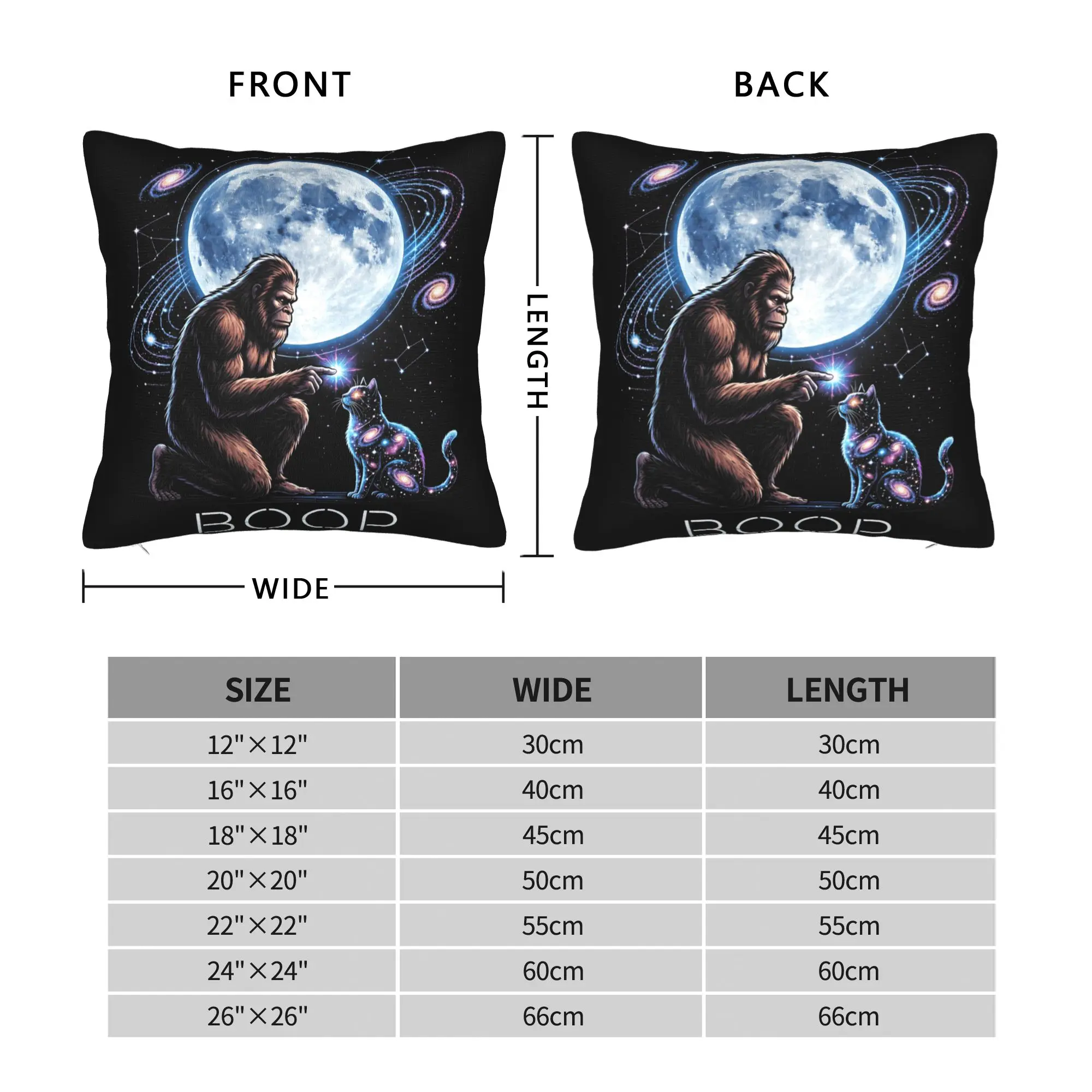 Pillow Cover Funny Bigfoot Sasquatch Boop Nose  Funny Pillow Case For Sofa Home Decoration Pillowcases