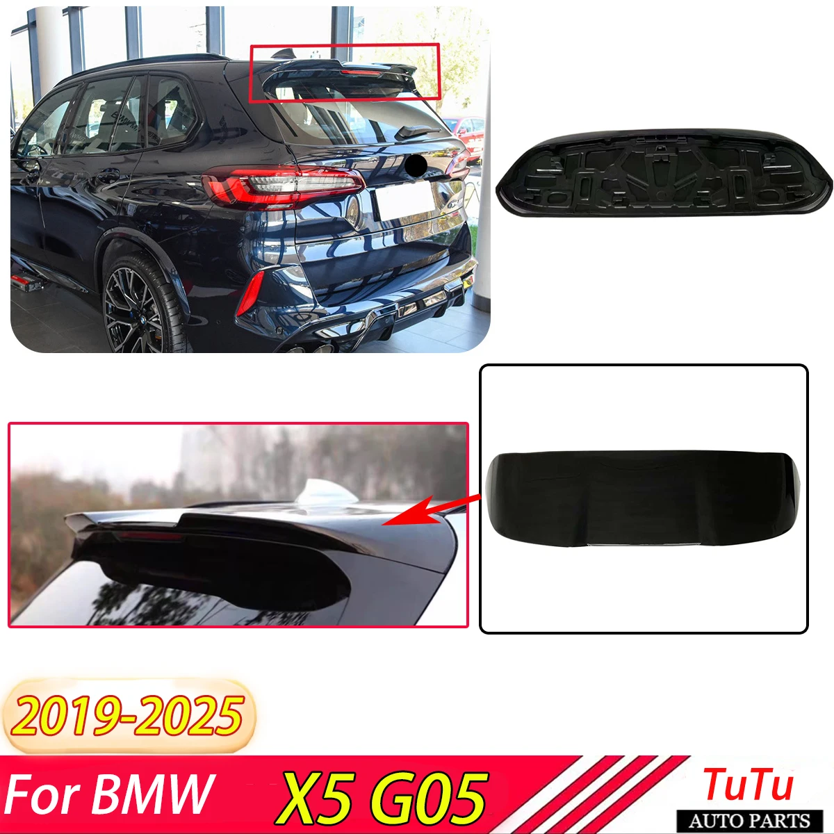 Alerón Trasero Superior para BMW X5 G05 2019-2025, Protector de Techo, Alerón Trasero, Cubierta de Decoración Externa, Kits de Carrocería, Tuning
