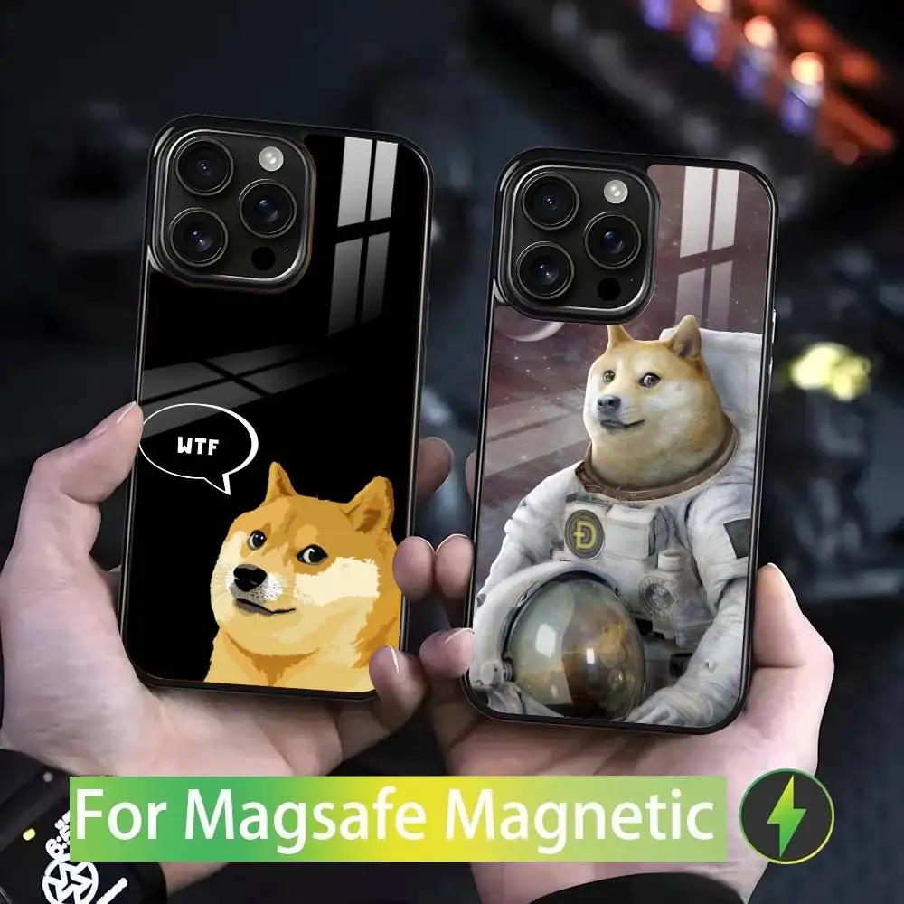 

D-Doge C-Cheems для iPhone 17, 16, 15, 14, 13, 12, 11, Pro, Max, Plus, Mini, SE4, E, магнитная беспроводная зарядка Magsafe