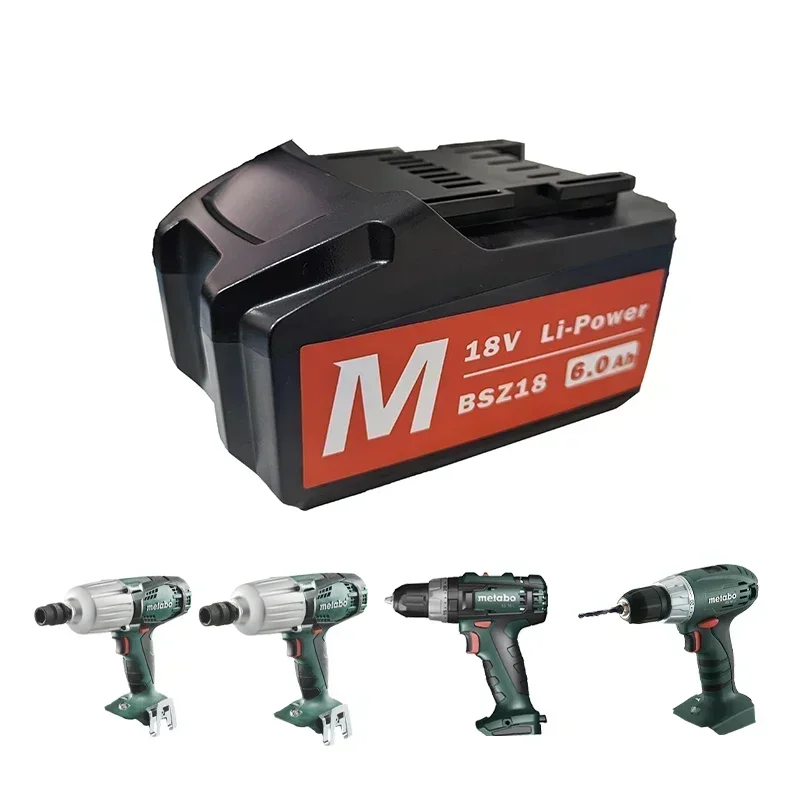 Replacement Battery for Metabo 18V 3.0-9.0Ah Power Tools Compatible with Screwdrivers Wrenches Drills
