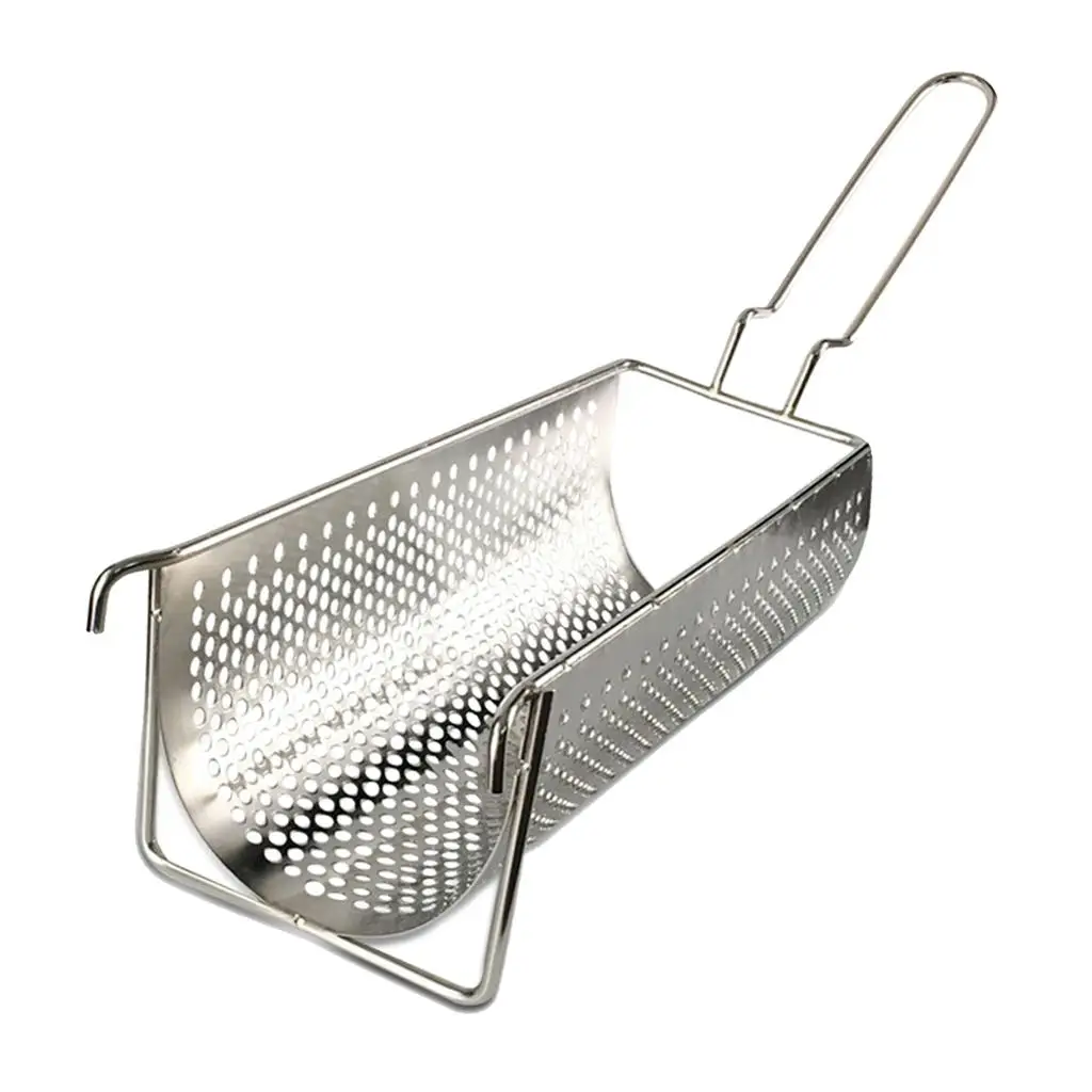 Food Grade 304 Stainless Steel Fried Food Basket Large Fryer Strainer for Home Cooking French Fries and Chicken Fry Machine Food Grade 304 Stainless Steel Fried Food Basket Large Fryer Strainer for Home Cooking French Fries and Chicken Fry Machine