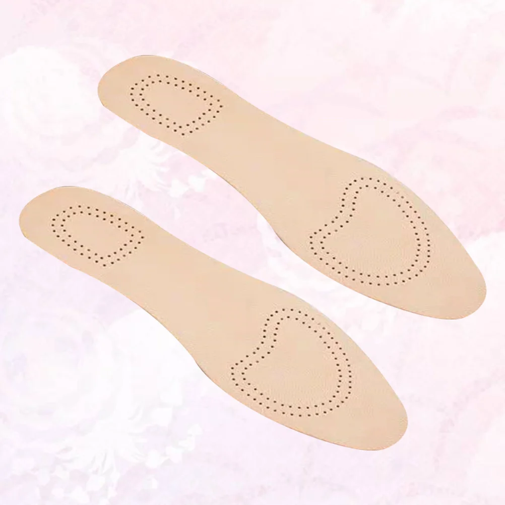 

1Pair Lambskin Breathable Insoles Beige Absorb Sweat Elastic Comfortable Shoe Pads for Sports Boots Casual Work Shoes 45