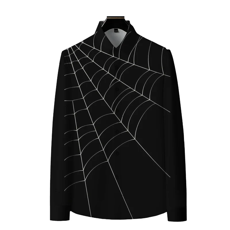 Camicie da uomo per feste di Halloween modello stampato in 3D Horror top di fascia alta di lusso Design di Design moda Casual