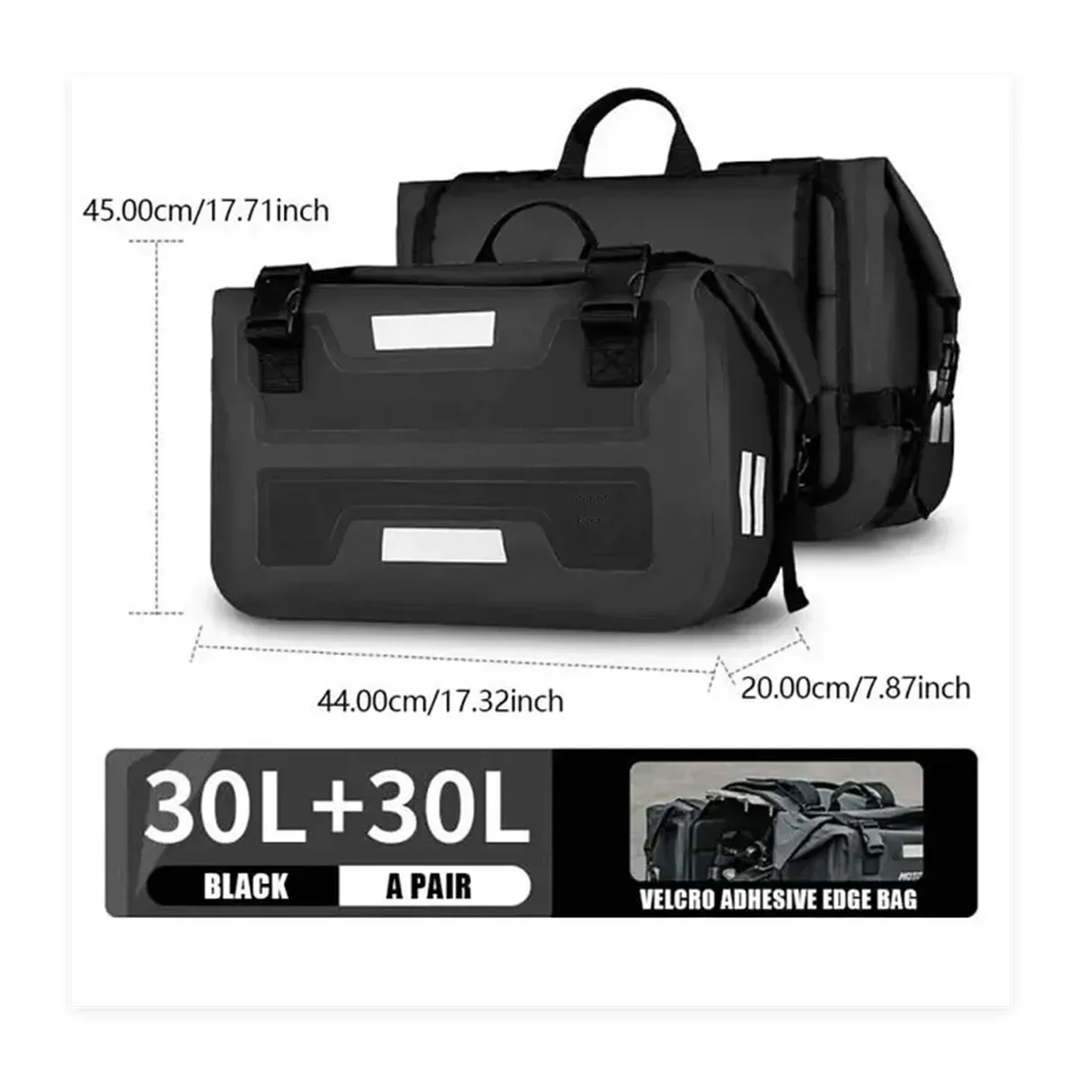 العالمي للدراجات النارية مقاوم للماء الذيل أكياس المقعد الخلفي أكياس الدراجات التخييم حقيبة سفر أكياس السرج تخزين الأمتعة الجانبية #2