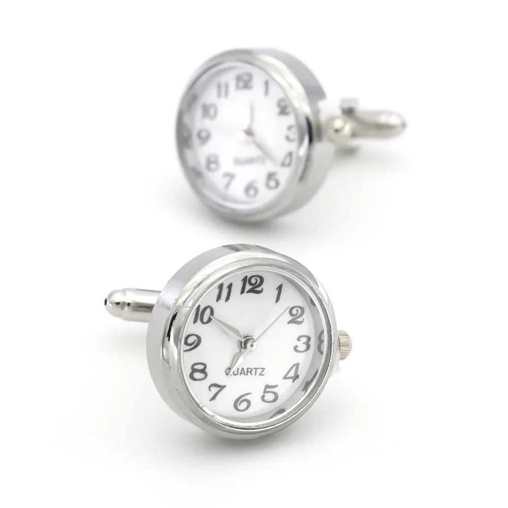 High-End Exquisite French Shirt Suit Cuff Cufflink Men's Cufflinks Walking Clock Clock Cufflinks