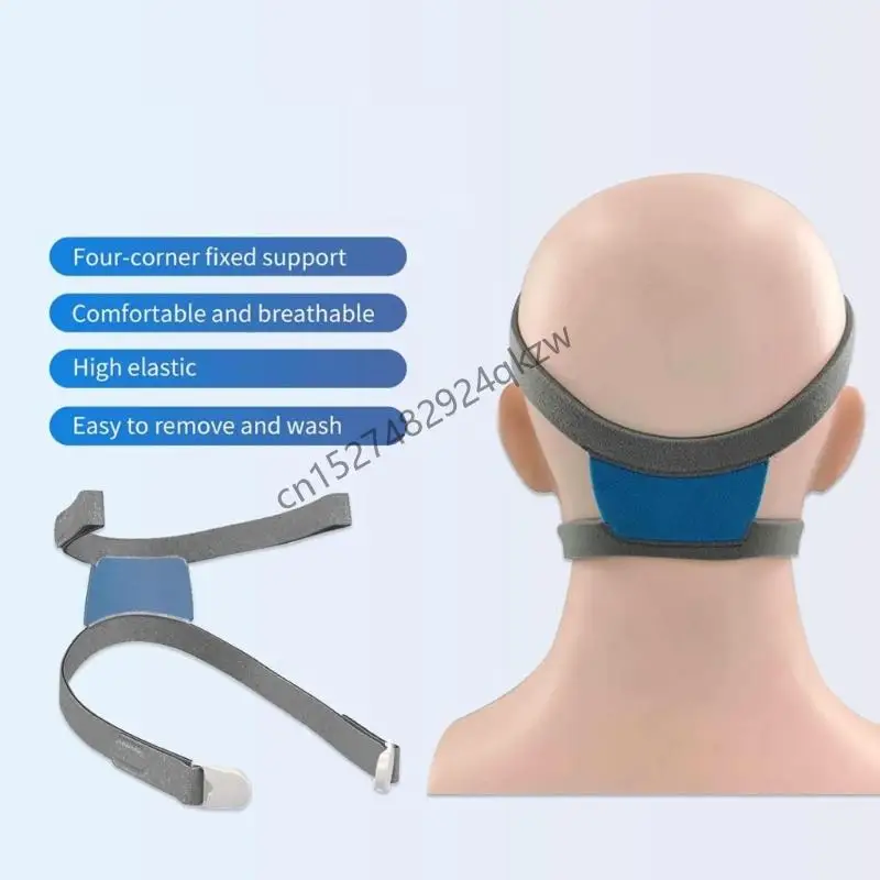 

Comfortable Full Face Mask Head Strap Nylon Texture for AirFit F30i and F30i Quick Releasing Design R9CD
