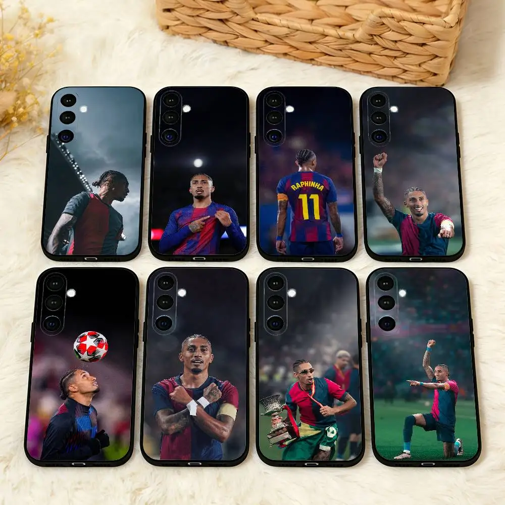 

B-Brazil R-Raphinhas 11 Football Phone Case For Samsung A73,72,71,53,52,51,22,91,80, Soft Black Cover