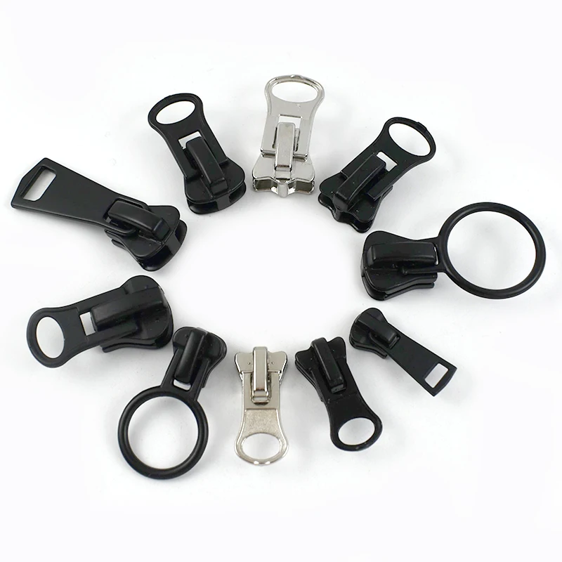 10Pcs Meetee 3# 5# 8# 10# 15# Zipper Sliders for Resin Zips Clothes Separating Zippers Replacement Zip Puller Sewing Repair Kits - Image 5