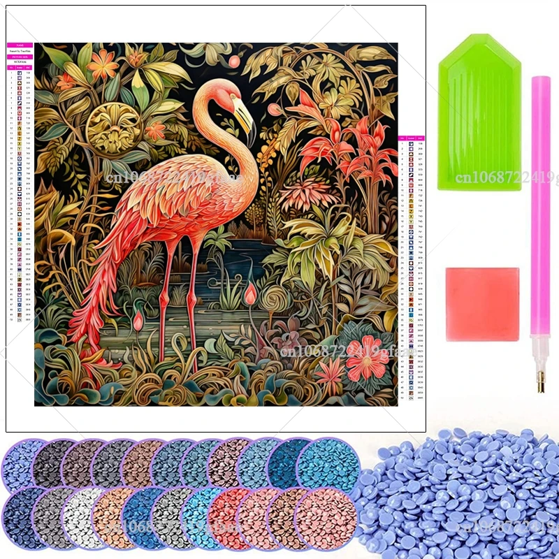 Stork Bird 5D DIY Diamond Painting Full Drill Rhinestones Gem Florals Diamond Art Embroidery Mosaic Cross Stitch Home Decor