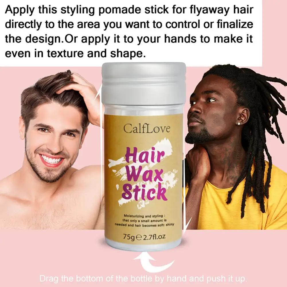 75G Sterke Hold Hair Wax Stick Styling Hair Frizz Fixed Wax Stick Kinderen Mannen En Styling Pluizig Haar Voor Vrouwen En Mannen I9d9