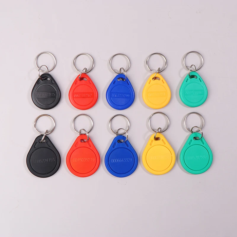 10 pçs 125khz somente leitura rfid tk4100 em4100 chip inteligente keyfobs de proximidade inteligente seguro porta entrada acesso id chaveiro token tag