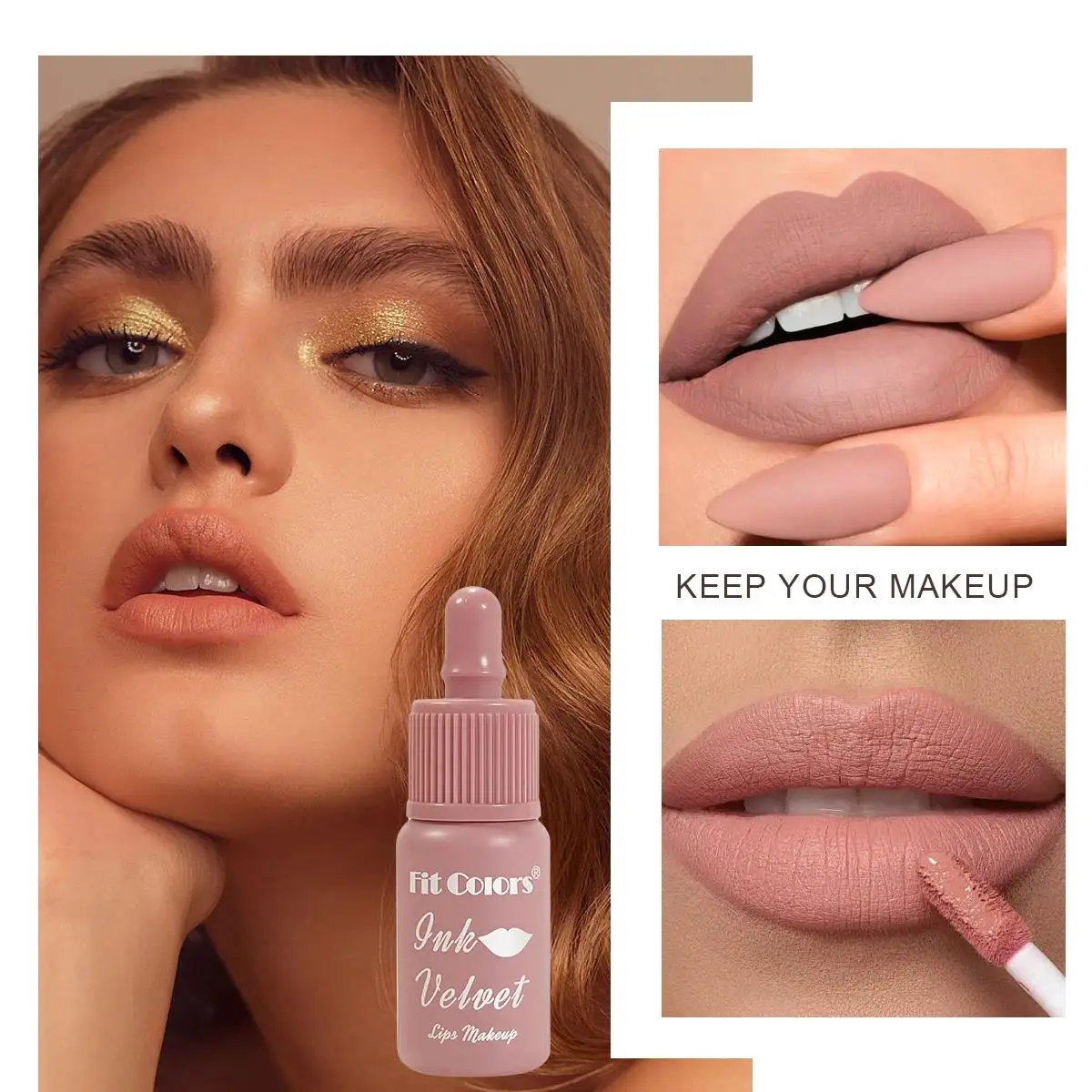 Taza antiadherente, brillo de labios resistente al agua, terciopelo de larga duración, mate, lápiz labial líquido de alta pigmentación, barro de labios Sexy de secado rápido