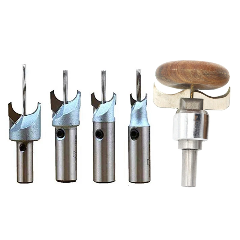 

1 Set Buckle Beads Ball Cutter Wood Milling Cutter Wood Milling Cutter Tools 22Mm & 4Pcs 6Mm-15Mm Carbide Woodworking Router Bit