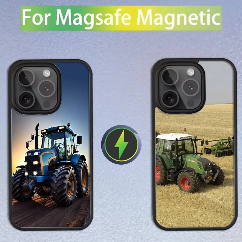 

Farm Tractor Cover Back Phone Case For iPhone 16,15,14,13,12,11,Pro,Max,Plus,Mini,SE Magsafe Magnetic Wireless Charging