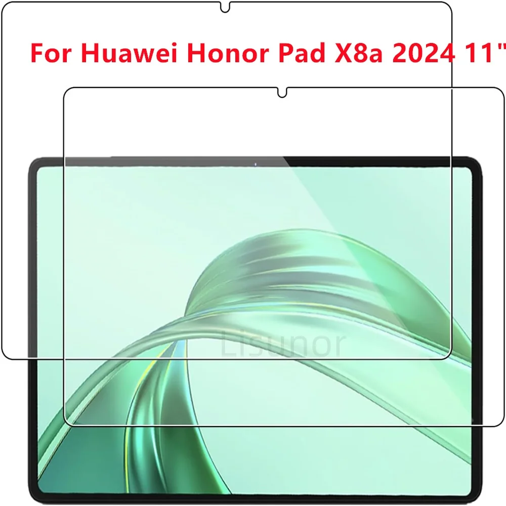 2PCS 9H Tempered Glass Tablet Screen Protector For Huawei Honor Pad X8a 2024 11 Inch Explosion Proof Clear HD Protective Film