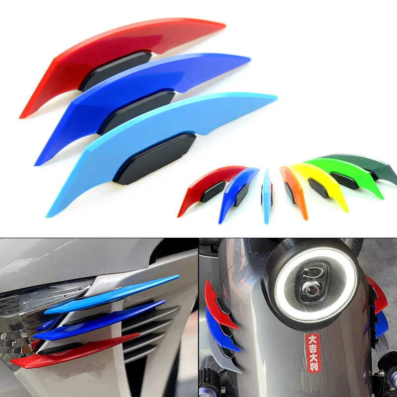 

Motorcycle Universal Winglet Spoiler Dynamic Decoration Sticker For Yamaha R15 Gsxr Kawasaki Zx10r 2004 2005 Ducati 1098