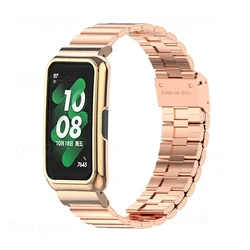 Stainless Steel Strap For Huawei Band 7 6 Smartband Metal Bracelet Case Protector For Huawei Band 9 8 Watchband Protective Cover