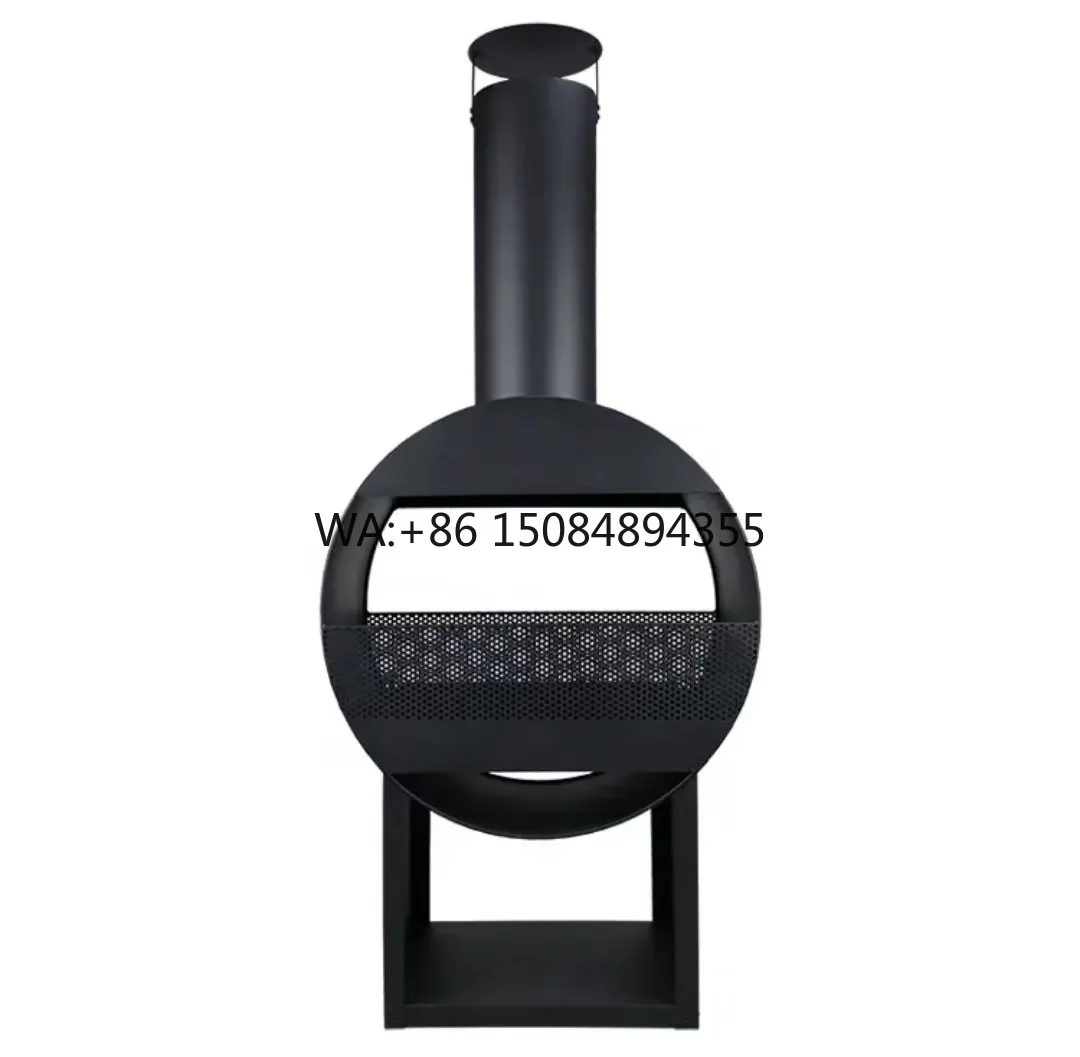 Modern Outdoor Wood Burning Fireplace Modular Steel Chimney Fire Pit With High Temperature Powder Coating Wood Stoves for Sale