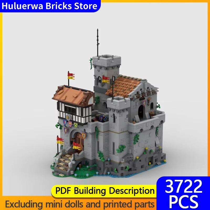 Medieval Castle Model MOC Building Bricks Castle Sentry Station Modular Technology Gifts Holiday Assemble Children Toys Suit