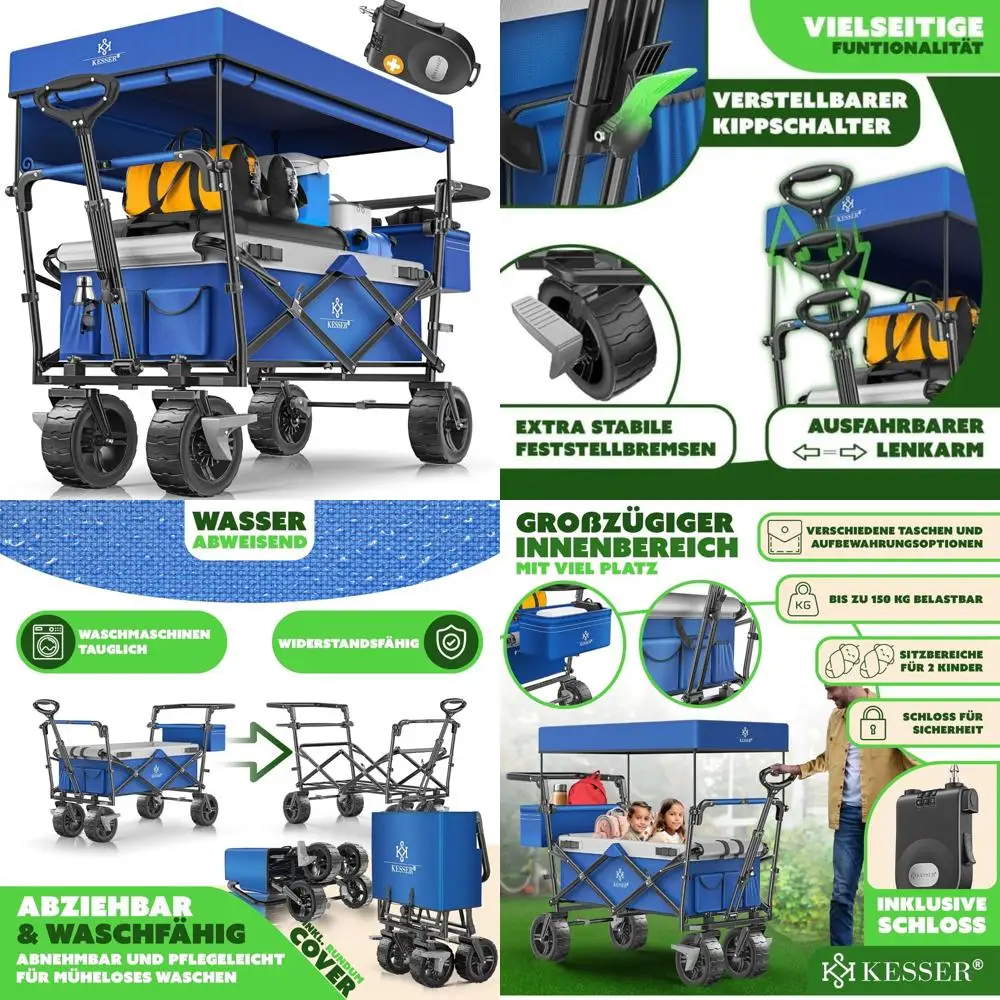 

Heavy-Duty 400 lbs Garden Cart with 10 Flat-Free Tires, 180° Swivel Handle, Removable Sides, 4 Cubic Feet Capacity