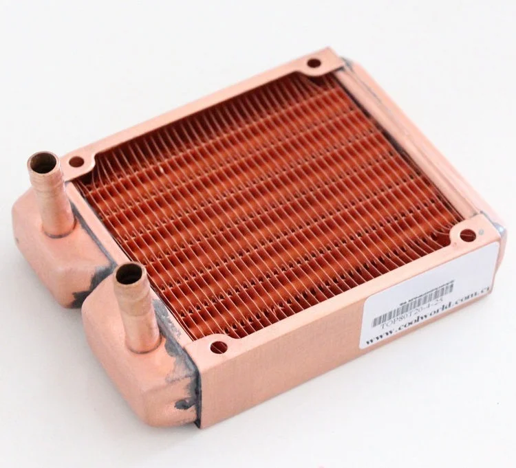 Copper, water-cooled row, heat dissipation row, heat exchanger, liquid-cooled row, pagoda head