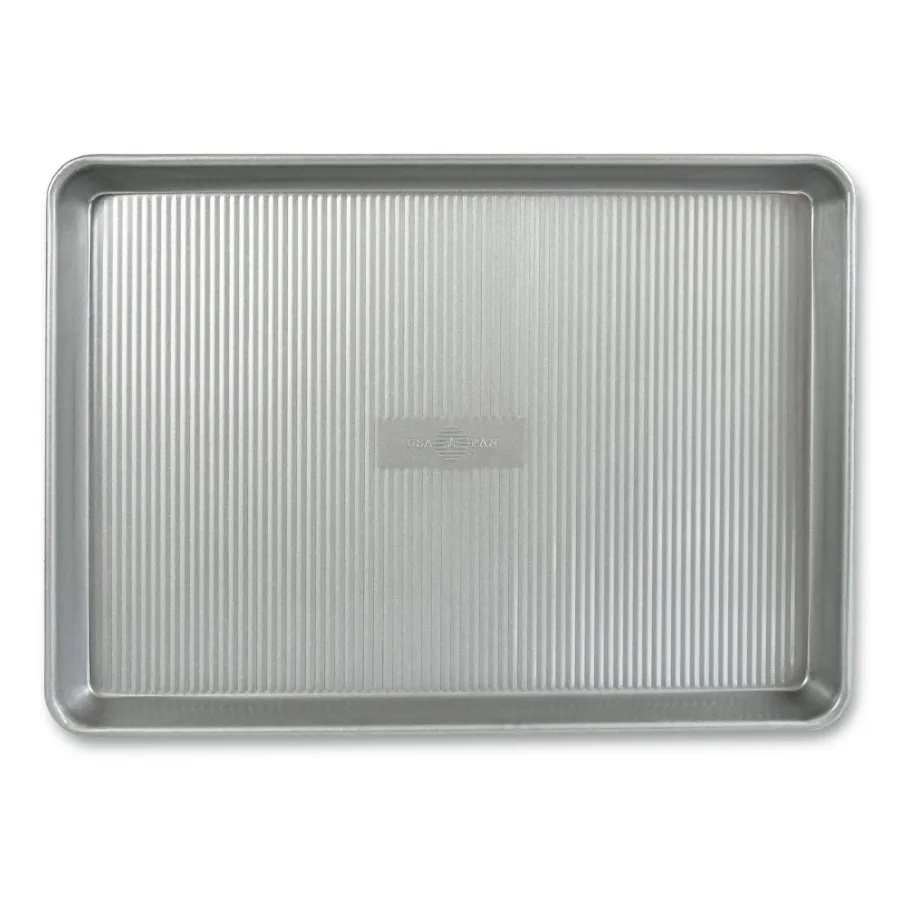

Nonstick 17.25in x 12.25in Half Sheet Pan for baking and roasting, aluminum with nonstick coating, silver, durable and easy-cle