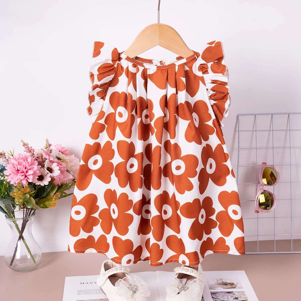 2024 Summer Girls New Sleeveless Fashion Print Cute Style Dress Casual and Comfortable Daily Wear