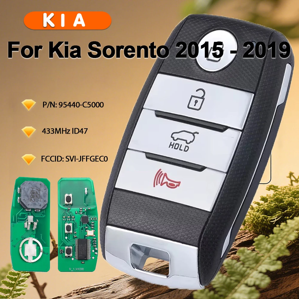 

KEYECU for Kia Sorento 2015 2016 2017 2018 2019 95440-C5000 Keyless-Go FSK 433MHz NCF2971X / HITAG 3 / ID47 Smart Remote Key