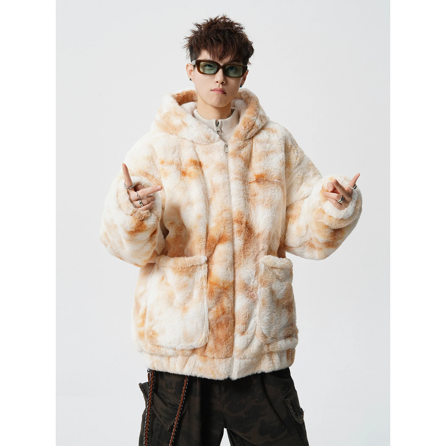 2026 latest winter fashion men's sheepskin and woolen fleece coat