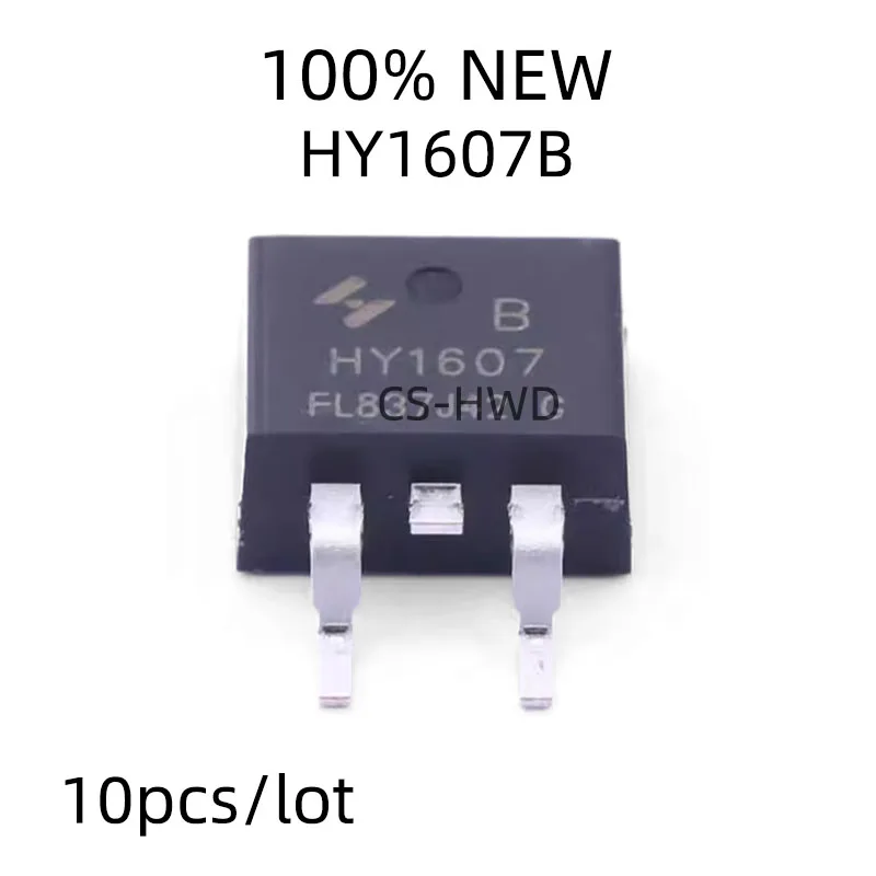 10pcs/lot Original HY1607B HY1607 TO-263 68v/80a n-channel MOS FET 100% New and Genuine