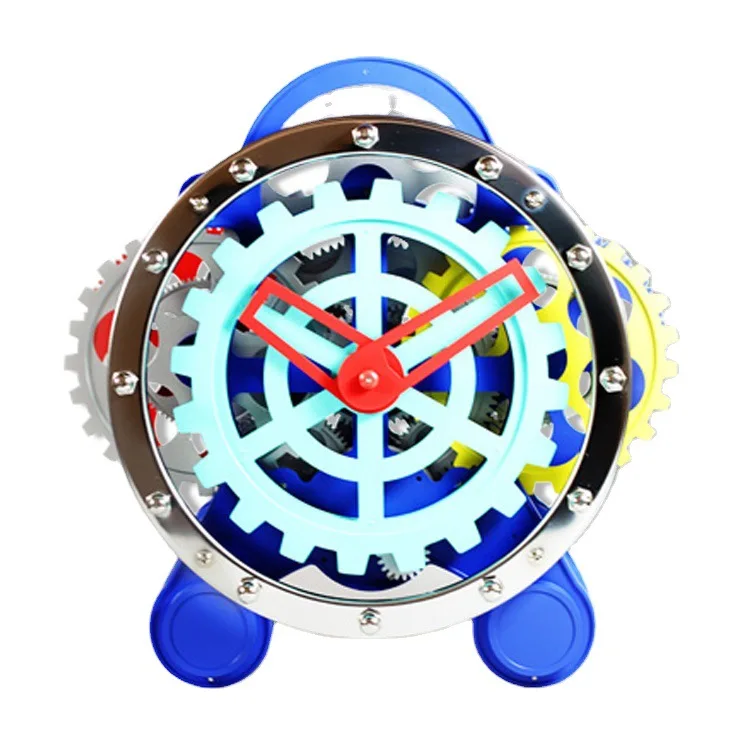 Living room clock, European style clock, double foot gear rotating clock, creative clock, stainless steel decorative watch