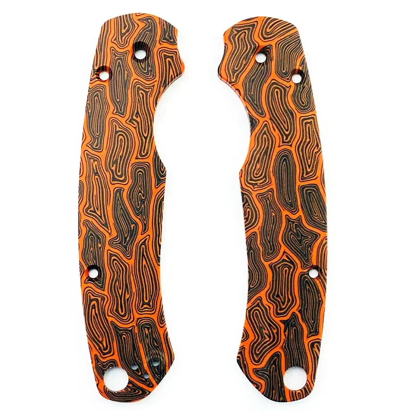 

1pair G10 Damascus Composite Handle Patch for C81 Spider Knife Para 2 C81 Patch Material DIY Accessories