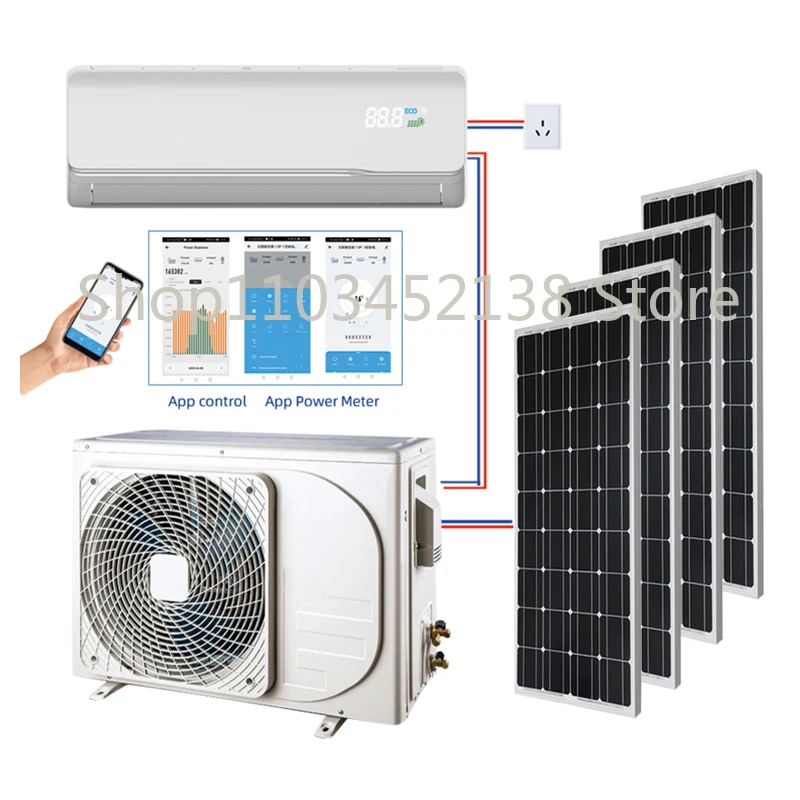 Efficient DC Solar Panel Off Grid Solar Air Conditioner Manufacturer 24000btu Inverter Split Wall Mounted for Home