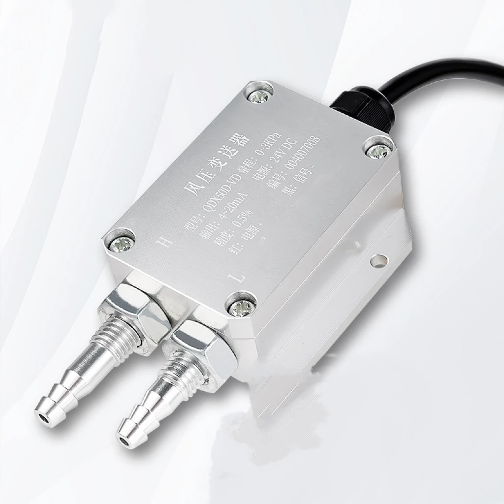 Digital Differential Pressure Transmitter 4-20mA 0-10V 0-5V RS485 Wind Air Pressure Sensor 0-50pa 0-100pa 0-200pa 0-2Kpa