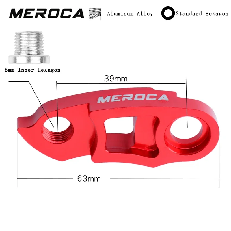 MEROCA Bicycle Rear Derailleur Hanger Extension Aluminum Alloy Speed Change Frame Gear Tail Hook Extender 40-56T Large Flywheel