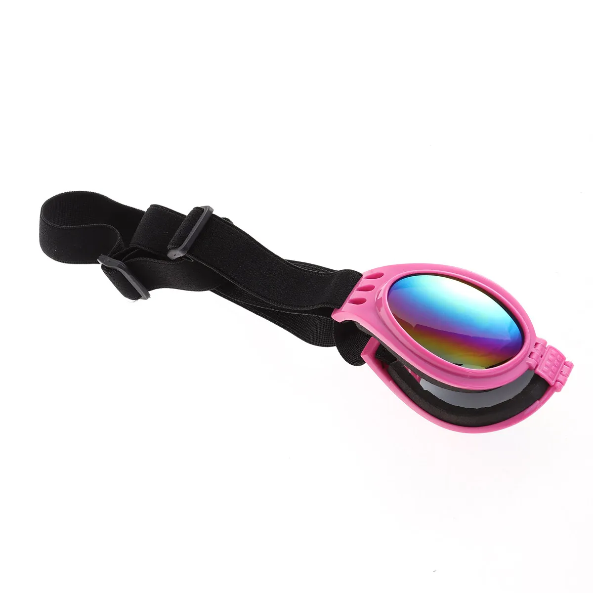 Eyewear for Dogs Uv Wind Debris Protection Foldable Lightweight Adjustable Strap Pet Sunglasses Suitable for 12 Pounds Plus Pink