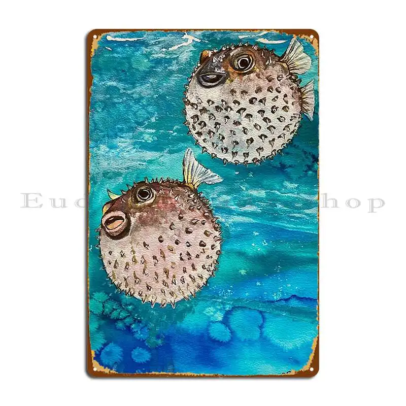 Puffers Zacchaeusart Metal Plaque Living Room Living Room Character Wall Pub Tin Sign Poster