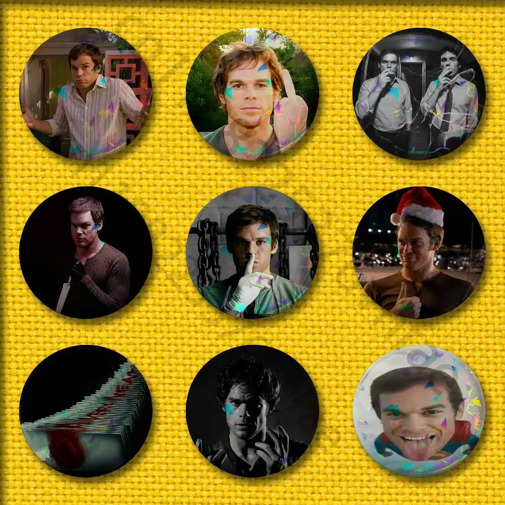 D-Dexter M-Morgan Michael C Hall Badges Badge 75mm 25mm 44mm 32mm 58mm Round Pin Brooch Souvenir Cosplay Gift Adornment