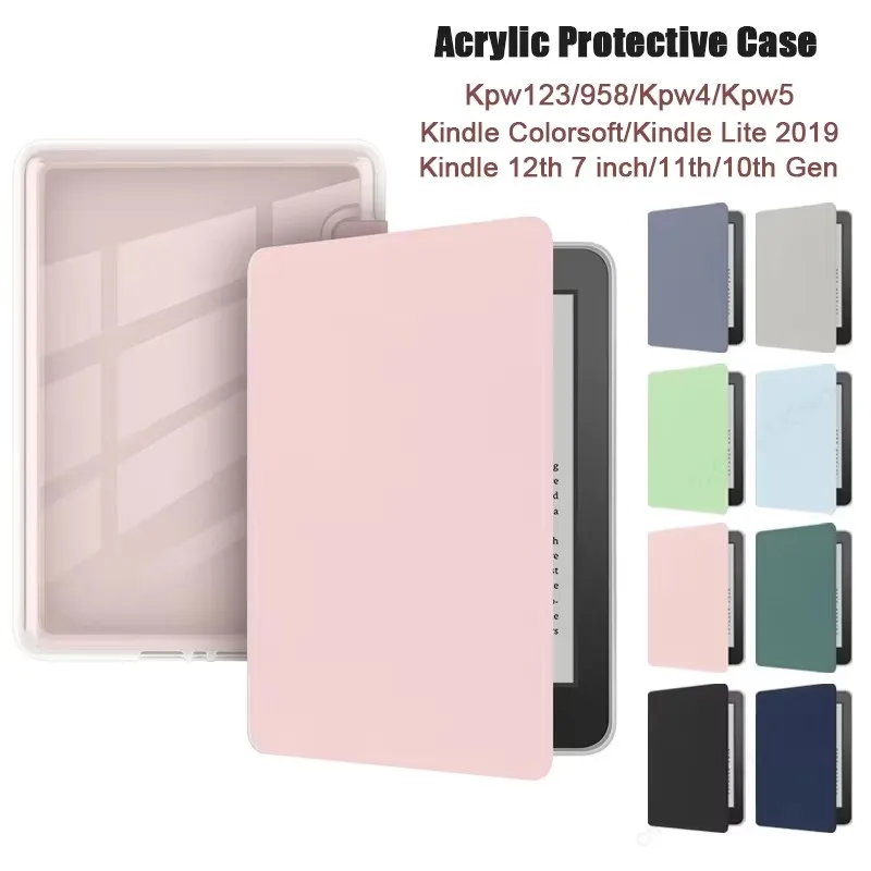حافظة لجهاز Kindle colorsoft Paperwhite 6 12th 11th 10th 8th من الجيل غطاء لوحي أكريليك لجهاز Kindle Paperwhite 5 4 3 2 1 Funda