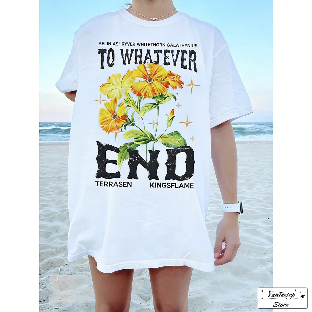 Camiseta feminina de algodão para o que seja final, camisa trono de vidro, citação da cidade crescente, presente de livro, manga curta, tops curtos da moda