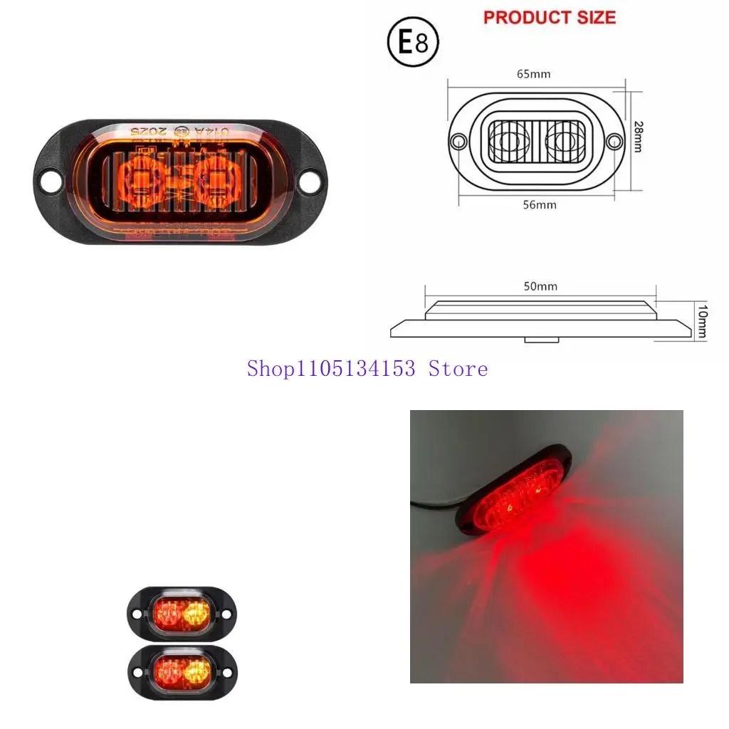 

HG89 Professional 2 Светодиодные беговые платы Легкие грузовики прицепы 12-24 В напряжение водонепроницаемое корпус прозрачный