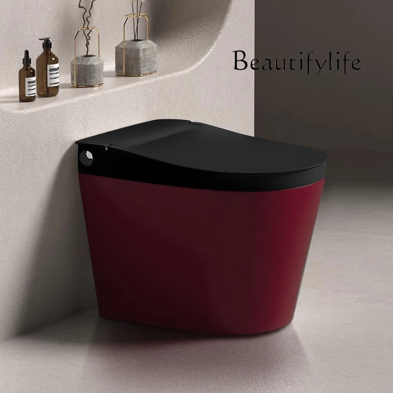 Inodoro ordinario de color rojo Retro para el hogar, sin límite de presión de agua, inodoro de descarga silencioso creativo